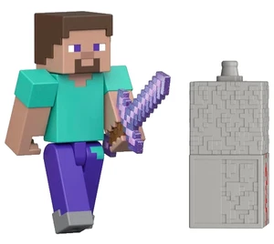 MINECRAFT REDSTONE CHARGED STEVE 3.25" ACTION FIGURE By MATTEL BRAND NEW! - Picture 1 of 2