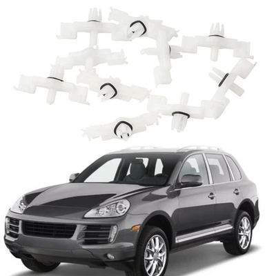 Kit de clips de moldura de carrocería de placa de rasguño de riel de alféizar de puerta para Porsche Cayenne 03-06 08-10 Foto 1 de 4