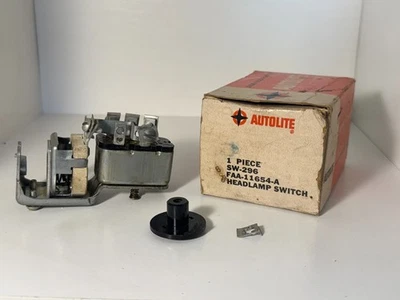 NOS Autolite Headlamp Switch SW-296 FAA-11654-A 1966 1967 Ford Mustang Falcon Fa - Image 1 of 4