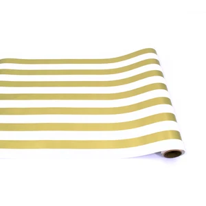 Hester & Cook - Gold Classic Stripe Table Runner Roll 20in x 25ft - KP460 - Picture 1 of 3