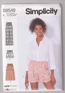 9549 SIMPLICITY - PANTS SHORTS & SKIRT - Sz 6/8/10/12/14/16/18 - Picture 1 of 2