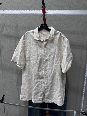 CAMISA TASSO ELba 100% Lino Paisley XL MANGA CORTA ABOTONADA Foto 1 de 4