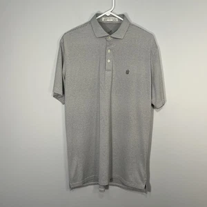 Holderness & Bourne Shirt Mens Large Gray Striped Golf Polo Club Logo Activewear - Picture 1 of 9