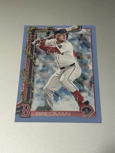 2025 Topps Holiday Alex BREGMAN #H154 Light Blue Metallic Glitter Boston Red Sox - Picture 1 of 2
