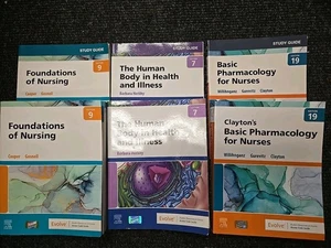 Krankenpflege & Medizin 6 Bücher Lot Lehrbücher und Studienführer - Bild 1 von 1