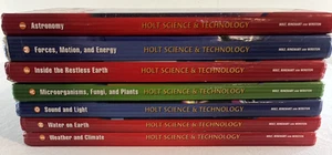 Lot of 7 Holt Science & Technology Homeschool Text books Astronomy Earth Weather - Picture 1 of 13
