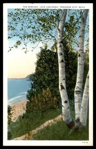 Postcard THE BIRCHES, Lake Leelanau, Traverse City, Michigan - Picture 1 of 2