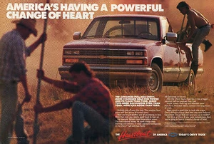1988 2pg Print Ad of Chevrolet Chevy 2500 Farm Pickup Truck - Picture 1 of 2
