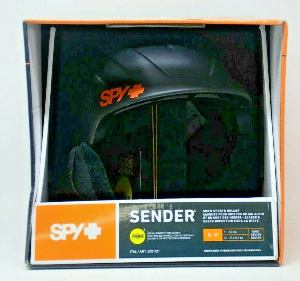 Spy Snow Helmet With MIPS Brain Protection Black Small