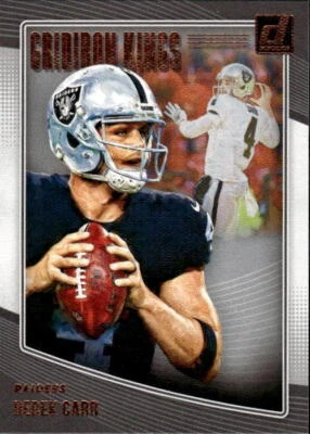 2018 Donruss Derek Carr #GK-28 Gridiron Kings Oakland Raiders 11K - Image 1 of 2