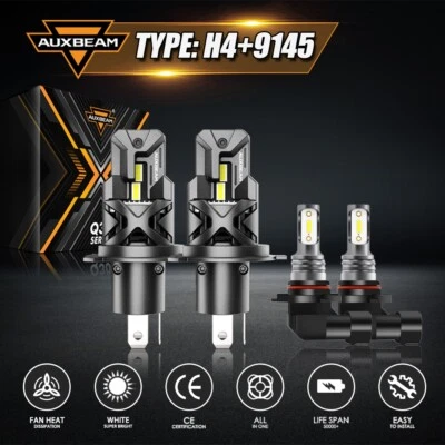For Toyota Tacoma 2005-2011 4X AUXBEAM Combo LED Headlight+Fog Light Bulbs 6500K - Image 1 of 4