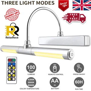 BIGLIGHT Picture Light with Remote Control Wireless Battery Operated LED Wall UK - Picture 1 of 24