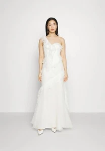 New Amur Harlow Gown Maxi Ivory Dress Size 12 - Foto 1 di 12