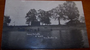 Antique 1910 RPPCCamp Delight & Beach New Berlin Illinois - Picture 1 of 1
