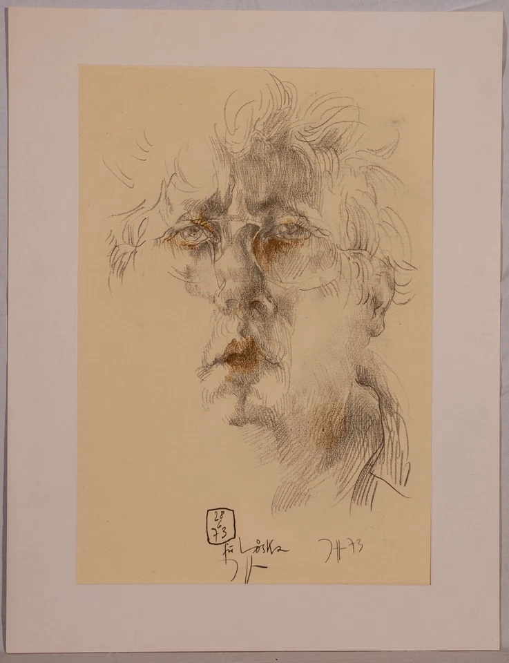 Horst Janssen/handsigniert/ Offset Lithografie /M2/1-23/12 - Bild 1 von 2