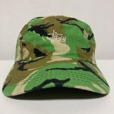 Old Stussy Embroidered Logo Camouflage Camp Cap Free Size Rare Vintage 90s