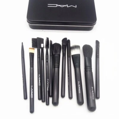Mac Makeup Brush Set Pennello Dodici Iron Box Set Blush Ombretto Fondotinta Pennello