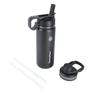 ThermoFlask Bottle with Chug Lid & Straw Lid - Insulated Stainless Steel Wate... - Picture 1 of 8