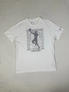 Nike Stephen Curry Warriors MVP DRI-FIT NBA Mens T Shirt - Size Large - White - Foto 1 di 13
