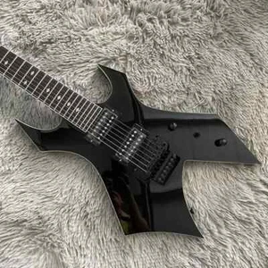 Guitarra Eléctrica 7 Cuerdas Black Warlock Extreme Sólida Puente FR Herrajes Negros - Imagen 1 de 5