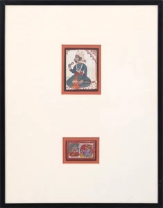 Pair of 18th/19th c. India, Rajasthan Gouache Miniature Paintings - Picture 1 of 5