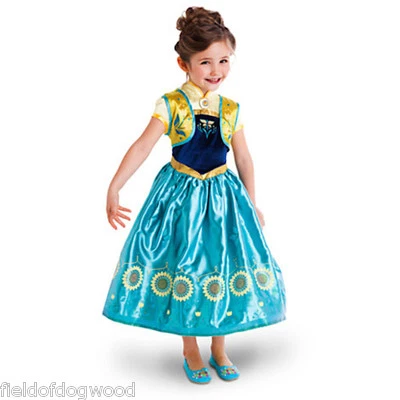 NUEVO Disfraz Disney Store Fiebre Congelada Reina Elsa o Anna Princes 7/8 9/10  Foto 1 de 4