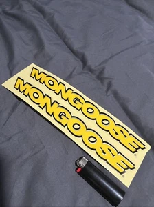 2~MONGOOSE Yellow Down Tube Decals - Picture 1 of 3