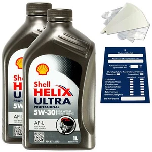 2 Litro Original Shell Helix Ultra Prof. AP-L 5W30 Aceite 550040602 Acea C2 Kit - Imagen 1 de 4