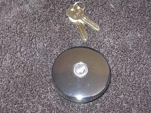 1955-1960 Ford Car Locking Gas Cap Chrome with 2 keys 1956 195781952 1959 - Picture 1 of 4