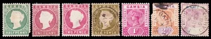 Gambia Scott 6-7, 12, 18, 21-22, 24 (1880-98) Used/Mint H P-F, CV $171.50 C - Picture 1 of 1