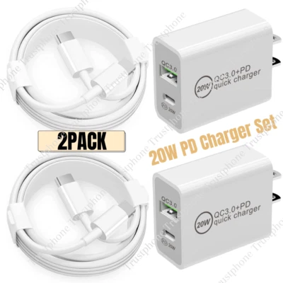 Cargador súper rápido de actualización de 20 W tipo C para iPhone 14 13 12 11Pro Max Xs XR 8 Plus Foto 1 de 4