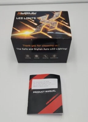 Headlight Bulbs High Low Beam H11 H8 H9 10000K Cool White 4Pcs LED New - Image 1 of 4