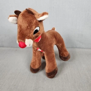 Dan Dee 7" Rudolph rote Nase Rentiere Plüschtier mit Süßigkeitenstock gestreift Bauch genäht Augen - Bild 1 von 6