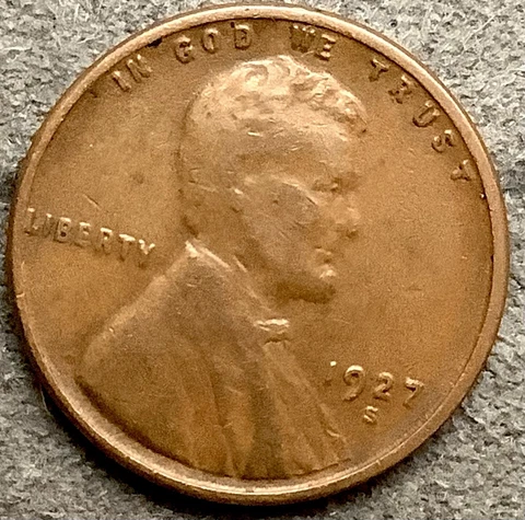 1927 S * Lincoln Wheat Cent - Better Grade ~ A654 Cover