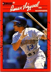 1990 Donruss Omar Vizquel #483 Seattle Mariners No Dot After INC Baseball