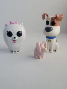 Funko Pop | The Secret Life of Pets | Gidget- Max - Tattoo Pig | *Loose Lot of 3 - Picture 1 of 6