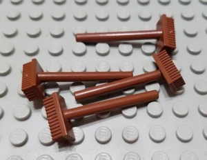 LEGO Lot of 4 Reddish Brown Minifigure Push Broom Accessories - Picture 1 of 1