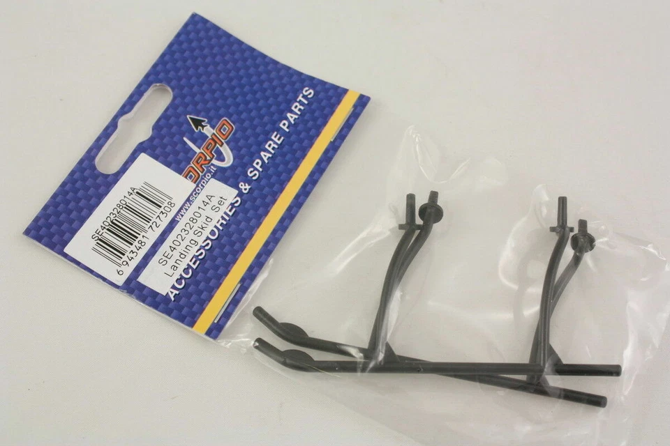 RC8 Hélico : SCORPIO - NINE EAGLE : Skates Landing Skid Set Modeling 402328014A  - Imagem 1 de 1