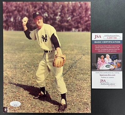 Hank Bauer Signed 8x10 Color Photo JSA Cert. AUTO #9 MLB New York Yankees NICE! - Image 1 of 4