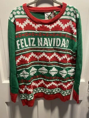 Feliz Navidad Natal Feriado Feio Fantasia Vestido Adulto Acessório - Imagem 1 de 2