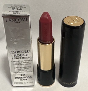 Lancome L'Absolu Rouge Ruby Cream Lipstick Shade 214 ROSEWOOD RUBY .1oz / 3g - Picture 1 of 4