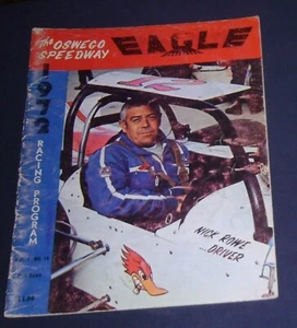 1972 Oswego Speedway Program Nick Rowe Has Cover Wear - Picture 1 of 7