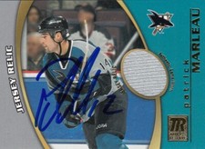2001-02 Topps Reserve Game Jersey Auto Autograph #TR-PM - PATRICK MARLEAU