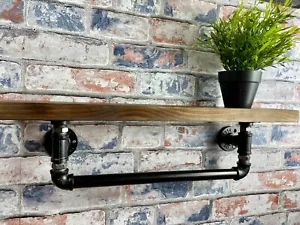 Industrial Style Pipework Towel Rail With Shelf | Loft Living | Industrial - Picture 1 of 13