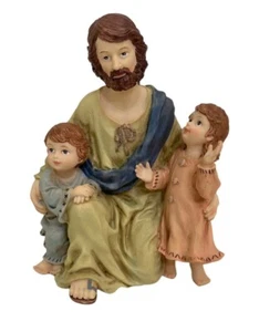 Figura de colección House of Lloyds Jesús & Children 1999 resina 6 pulgadas arte cristiano - Imagen 1 de 11