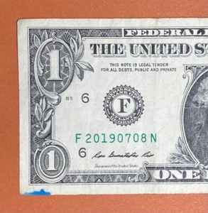 2019 July 8 ( F 20190708 N ) Birthday Note $1 One Dollar Bill - Picture 1 of 3