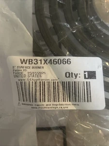 GE Electric Range Elemento di superficie, 8 pollici #WB30X31057/#WB31X46066 OEM originale NUOVO - Foto 1 di 2