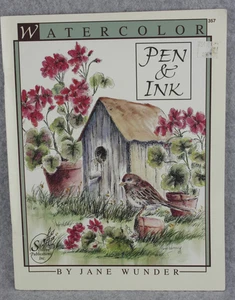 Watercolor Pen & Ink How To Art Instruction Book Painting Jane Wunder FREE SHIP - Picture 1 of 7