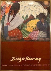 Framed 1983 Diego Rivera Museo Rufino Tamayo Exhibition Poster Art Print Mexico - Picture 1 of 3