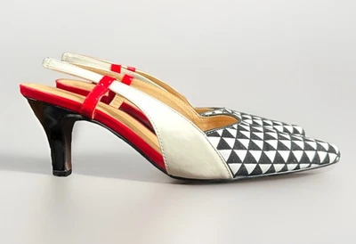 Beacon Moda Talla 10W Ariel Eslinga Trasera Negro Blanco y Rojo Patente Terciopelo Foto 1 de 4